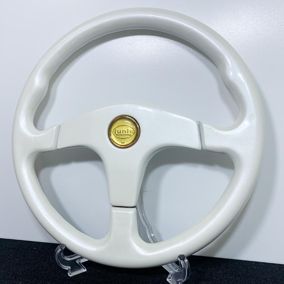 希少 ジャニス ホワイトウッド ステアリング 当時物 良品 ホーンボタン付き