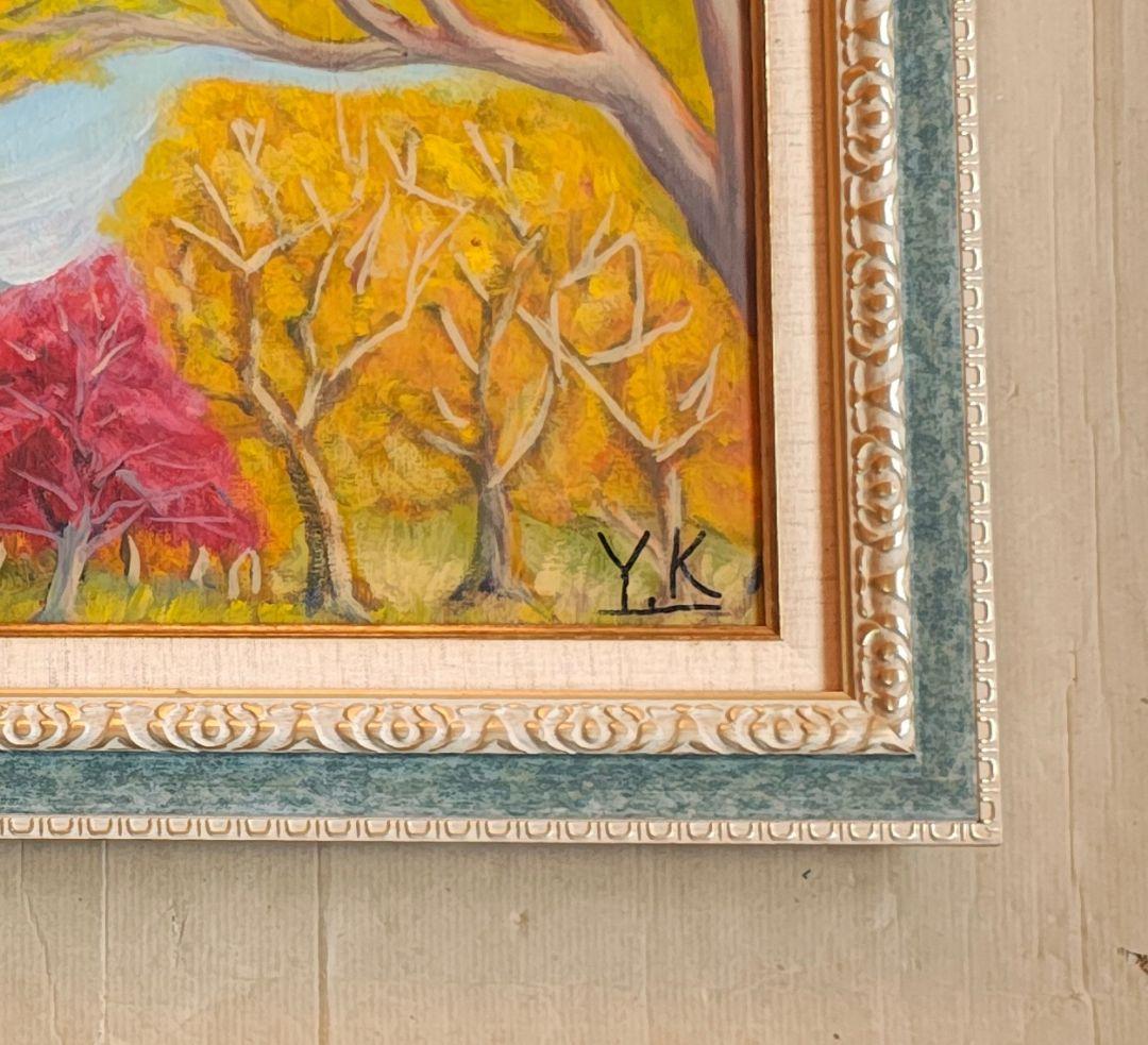 ​F15号 油絵・額縁セット アンティーク調 ゴールド アクリル板仕様