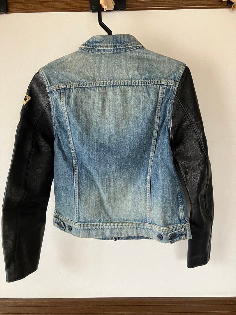HYSTERIC GLAMOUR レザースリーブ デニムジャケット F