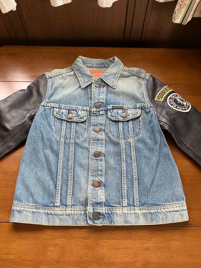 HYSTERIC GLAMOUR レザースリーブ デニムジャケット F