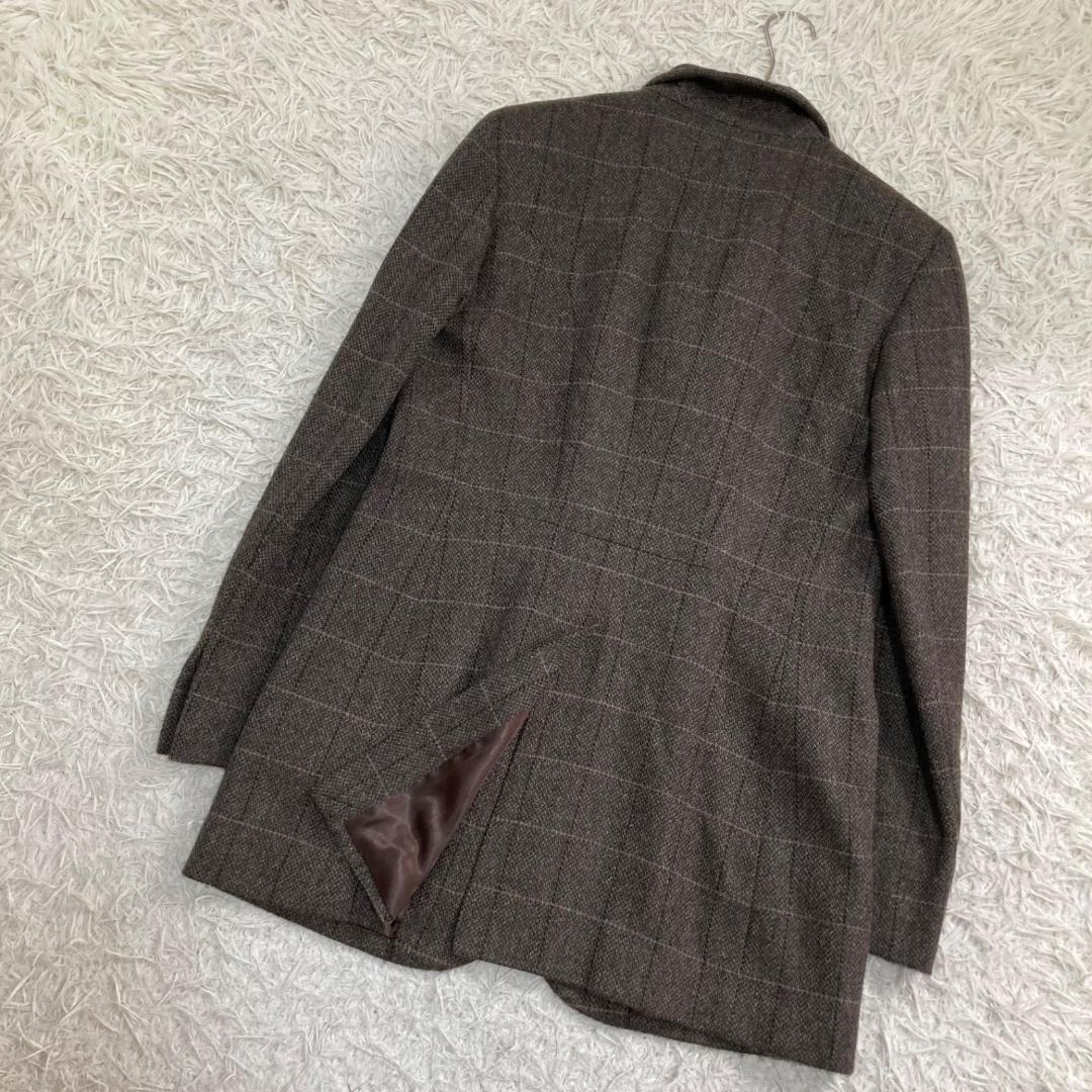 17540✨エトロ 44 キャメル テーラードジャケット チェック ツイード