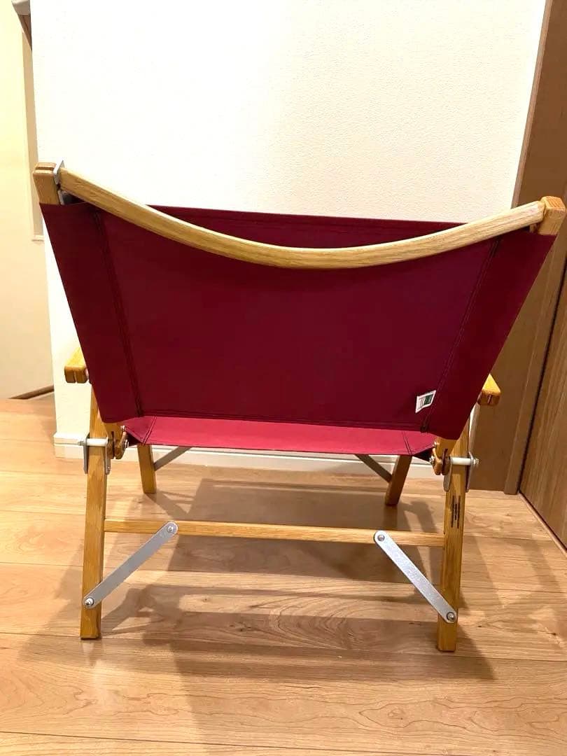 Kermit Chair バーガンディ アメリカ製オーク収納袋付き