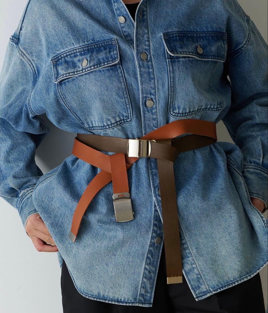 ウィムガゼット 【Hoaw.】 レザーガチャベルト　　ダークブラウン