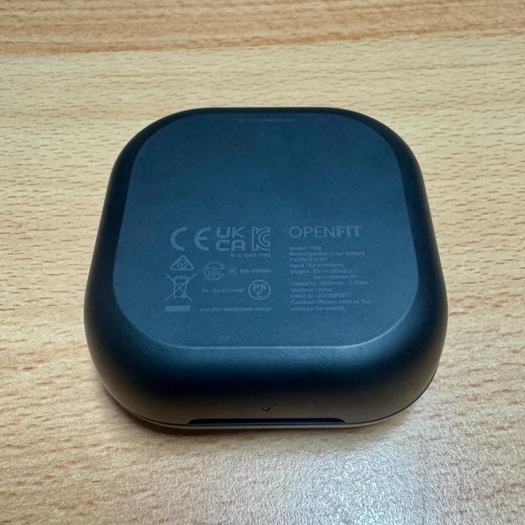 H09　SHOKZ OPENFIT ワイヤレスイヤホン ブラック