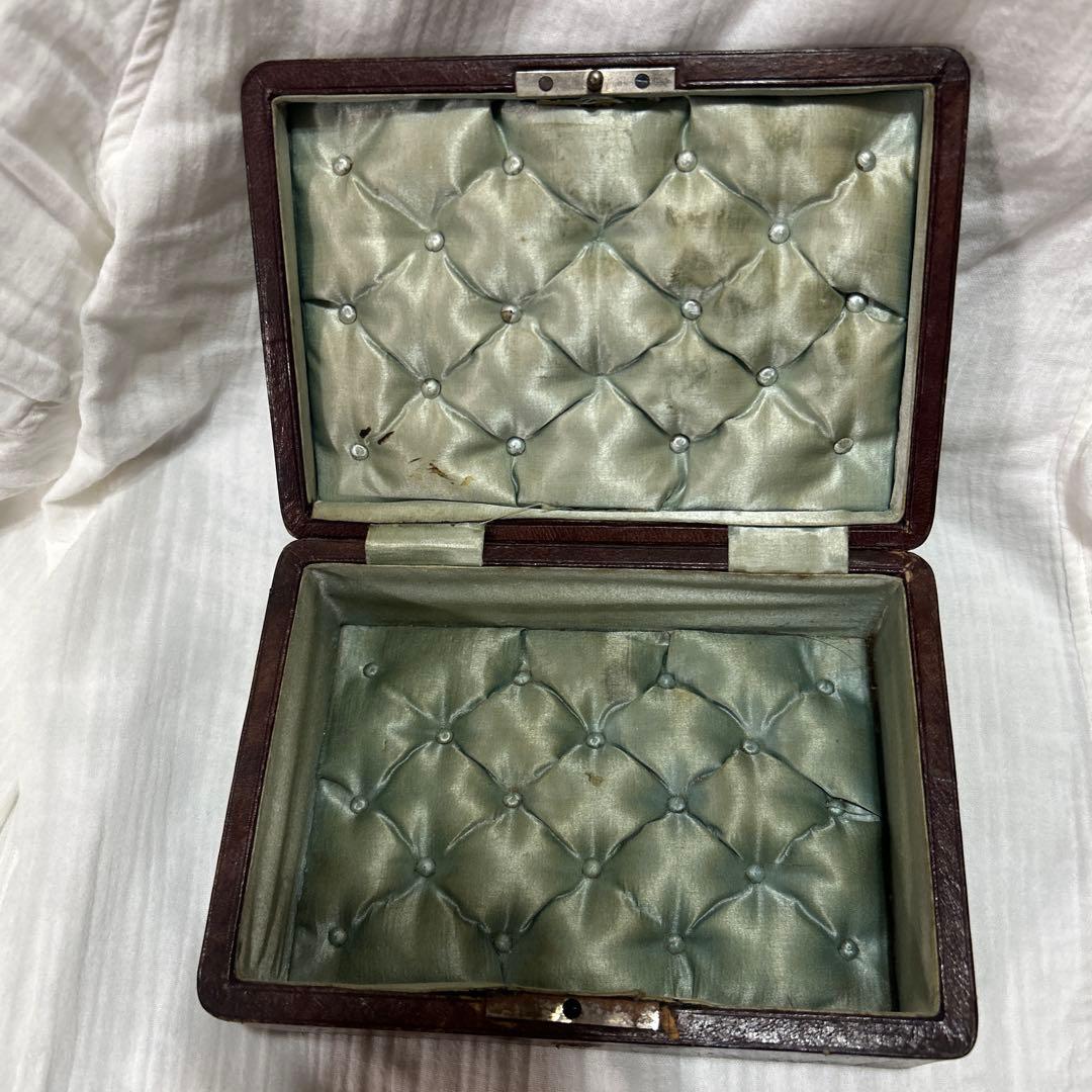 アンティーク ボックス　銀色装飾　フランス蚤の市