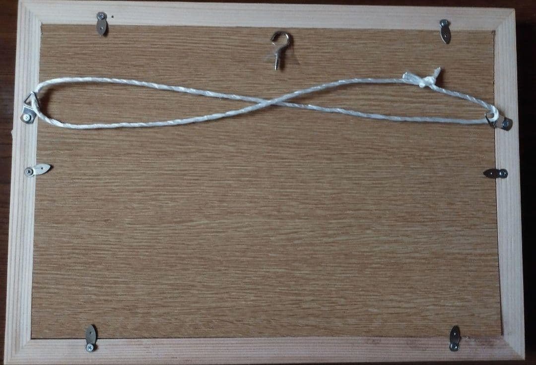 117 麻の葉組子入り　２枚一組　木製額縁