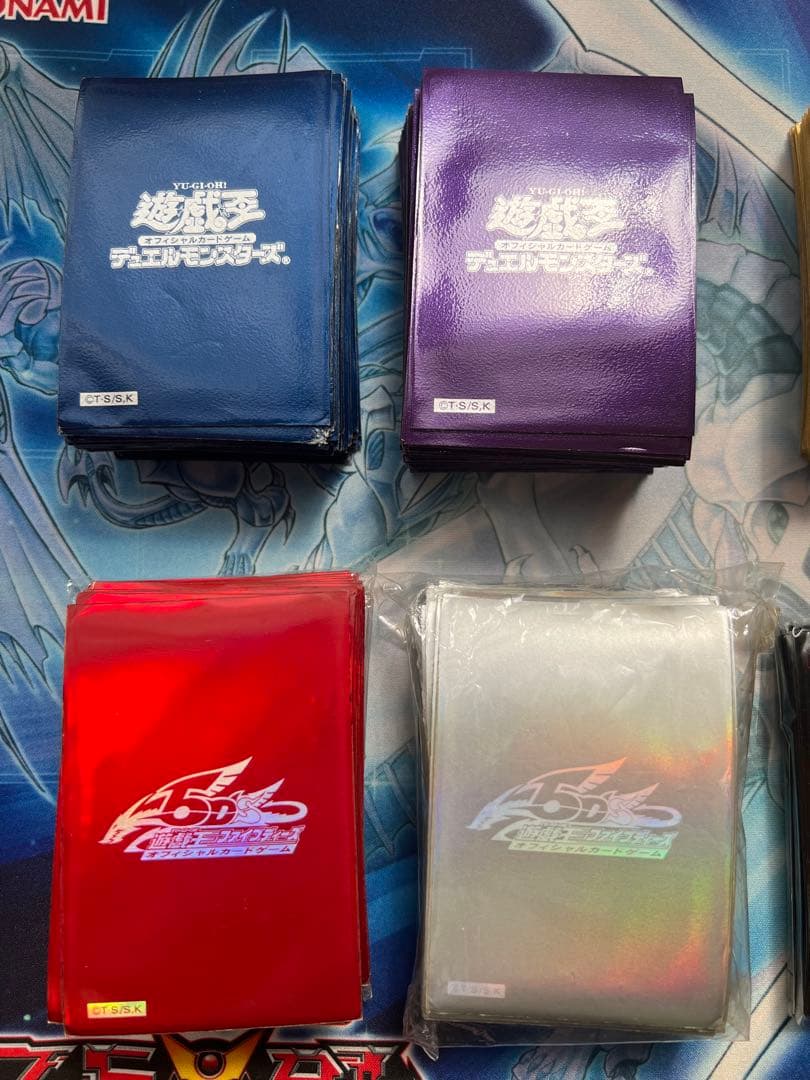 遊戯王 初期ロゴ 公式スリーブ 10種 大量 計591枚 まとめ売り