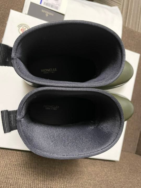 レインブーツ　モンクレール　カーキ　40サイズ　25センチ