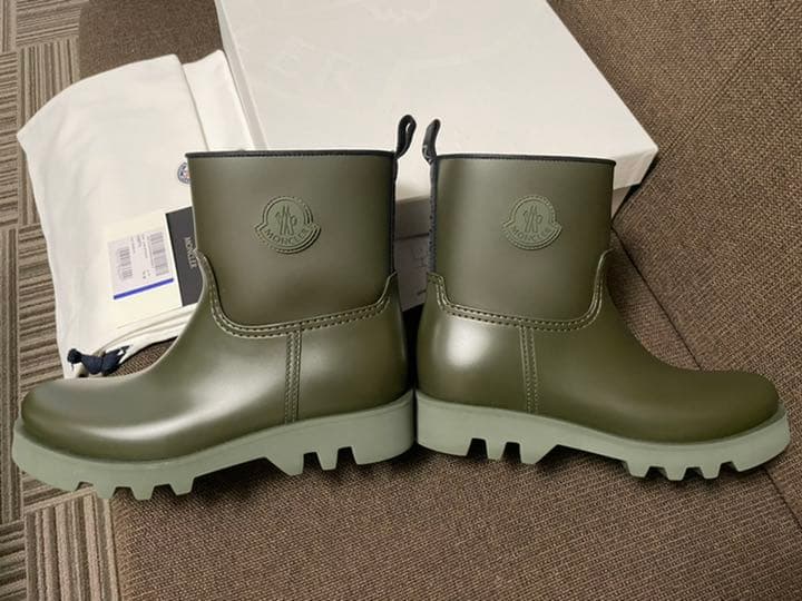 レインブーツ　モンクレール　カーキ　40サイズ　25センチ