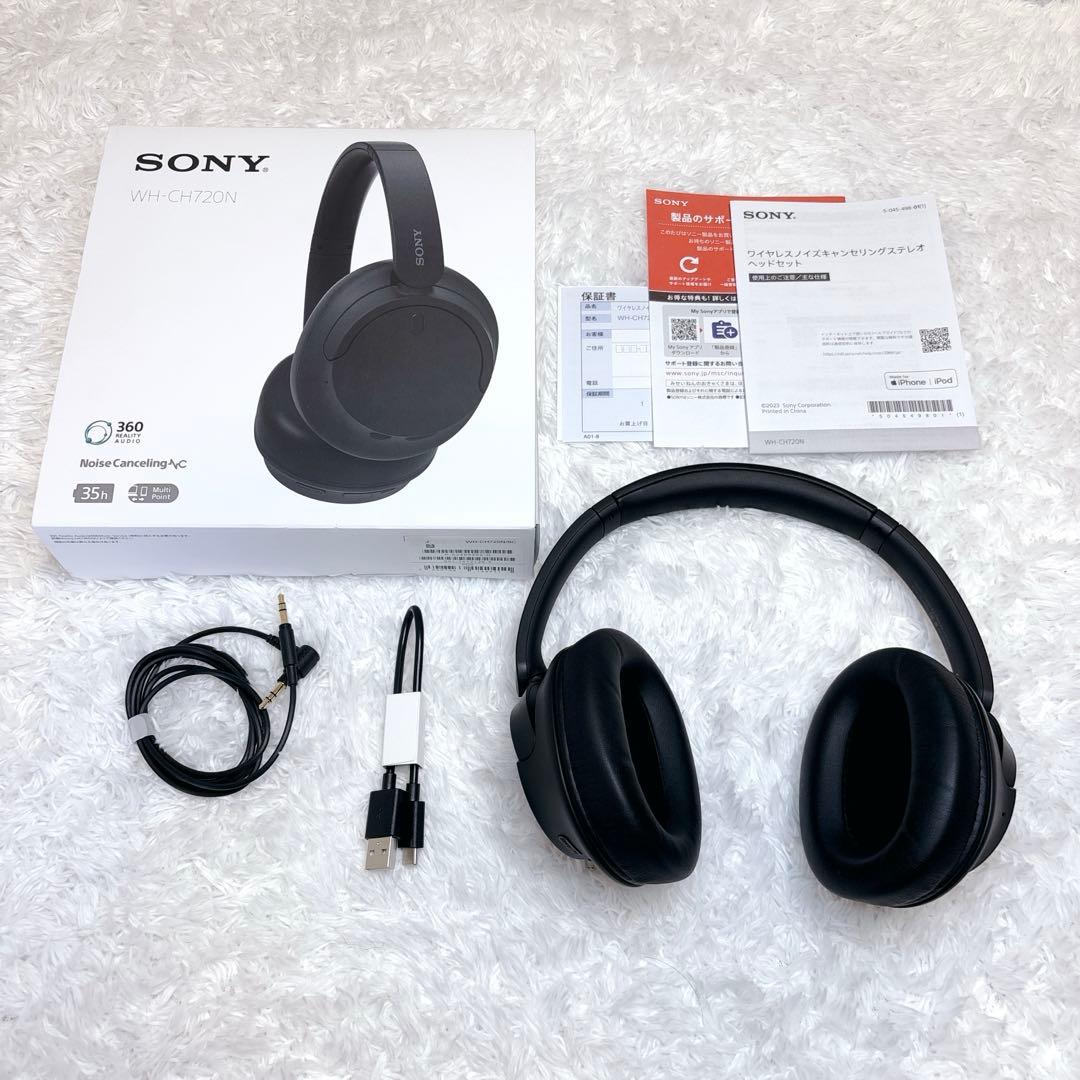 ✨極美品✨ ソニー WH-CH720N ワイヤレス ヘッドホン ブラック 黒