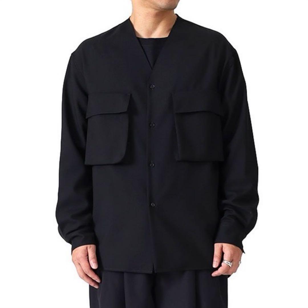 MARNI マルニ トロピカルウール ノーカラーシャツ