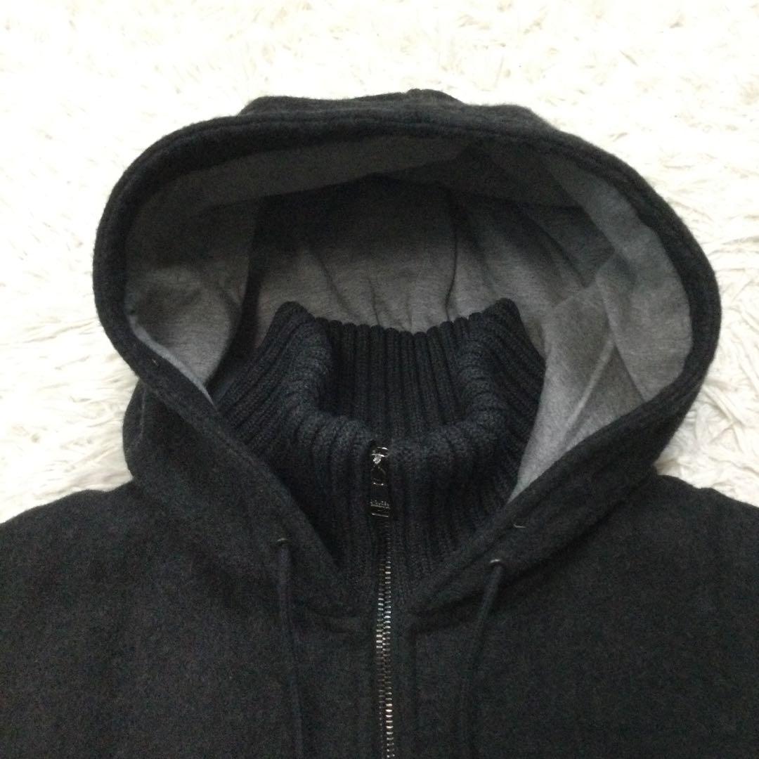 美品★DOLCE&GABBANA フーデッド ウール ベスト 濃灰 36