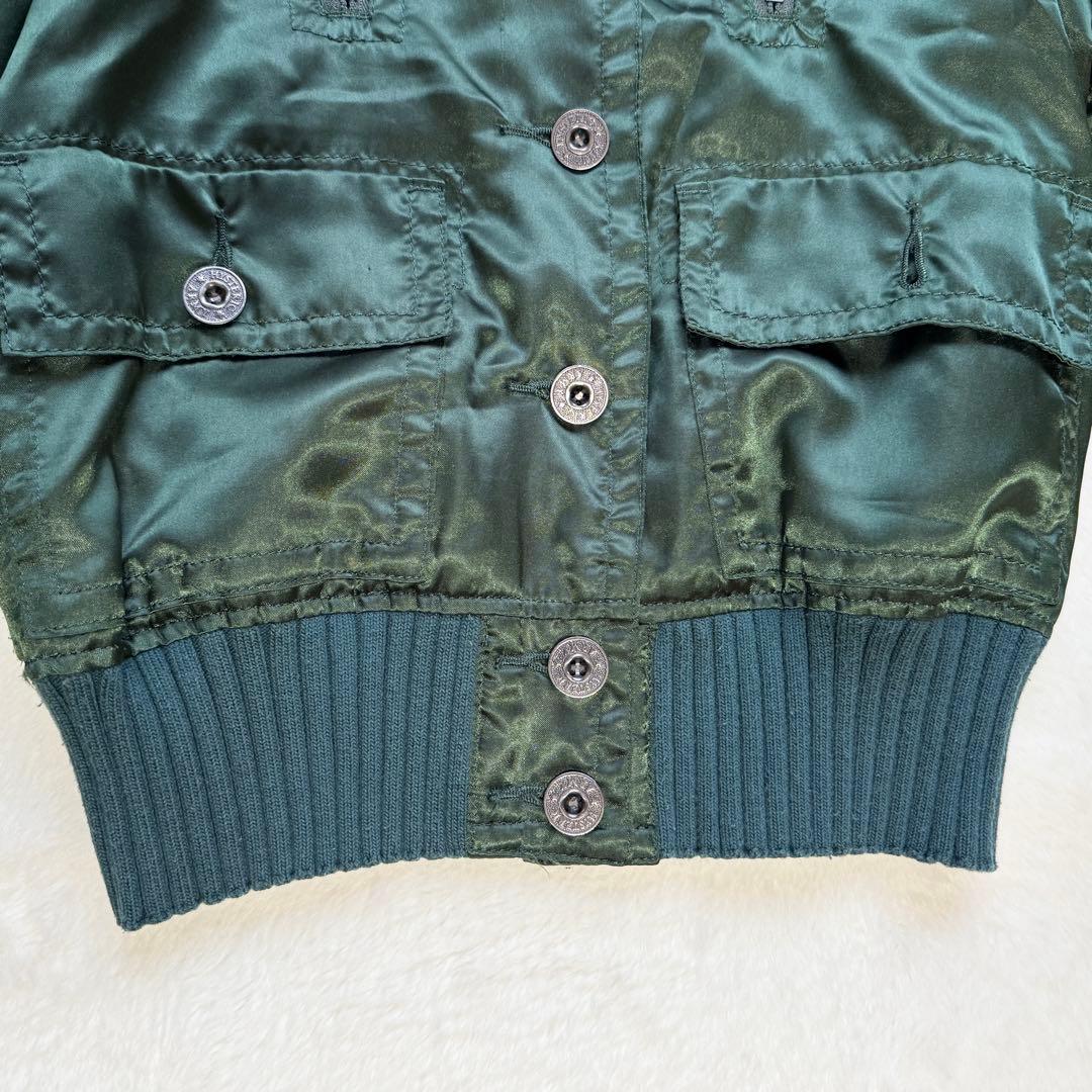 希少✨ ヒステリックグラマー スカジャン ブルゾンヒスガール 刺繍 グリーン