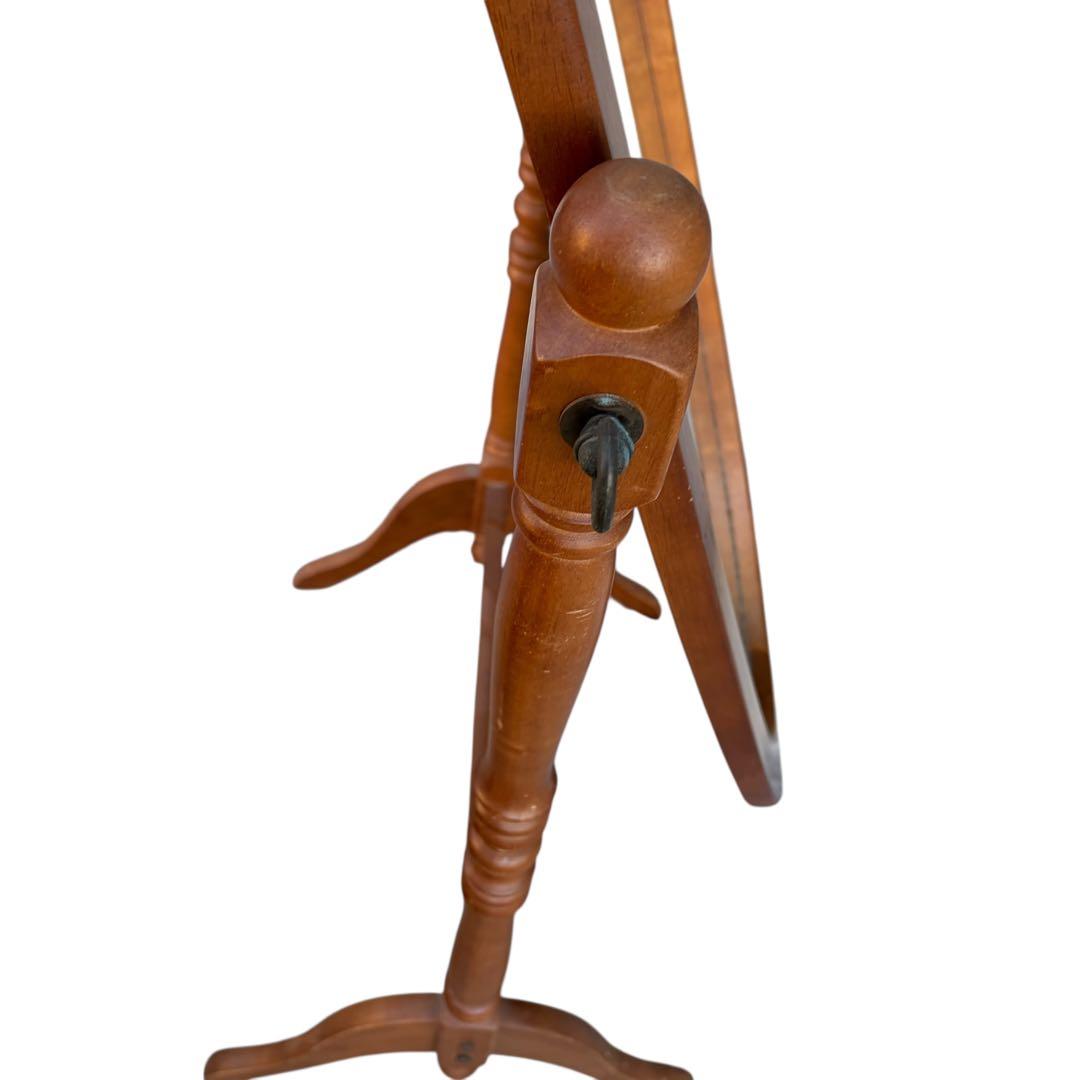 【送料込み】クラシック 木製スタンドミラー 脚付き 姿見