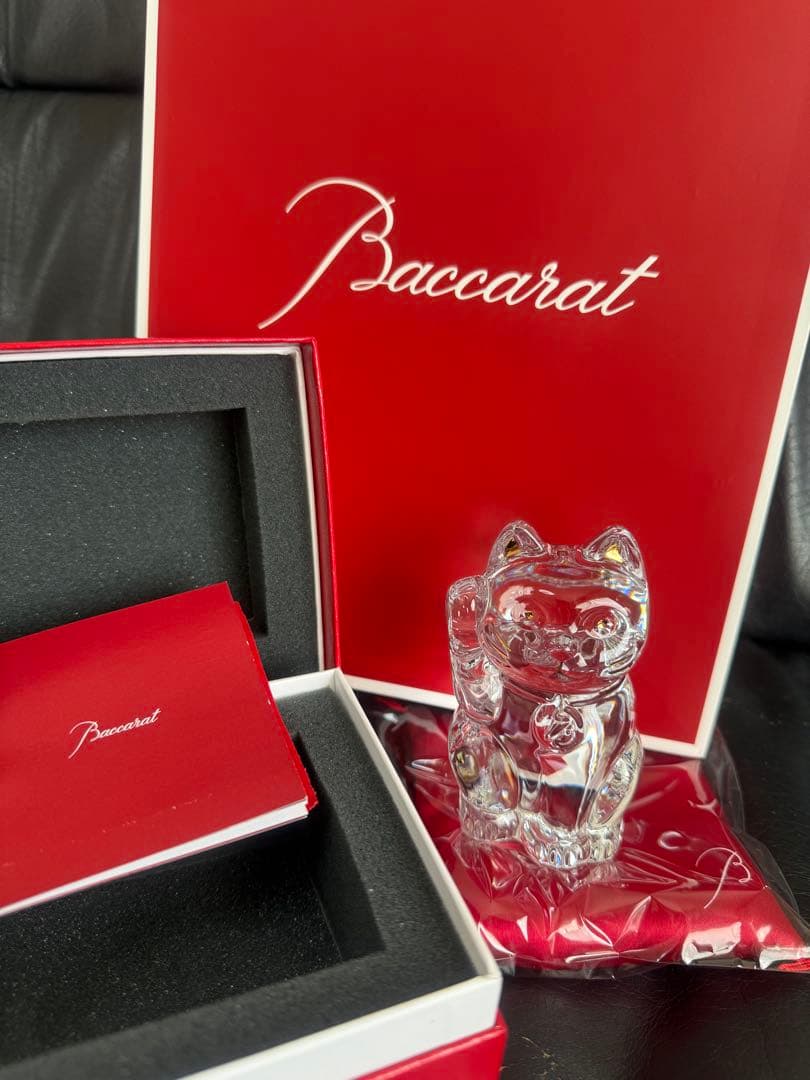 Baccarat バカラ 招き猫 置物 新品 クリスタル
