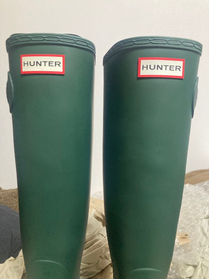 【新品】HUNTER ハンター 長靴 レインブーツ ロングブーツ グリーン 緑
