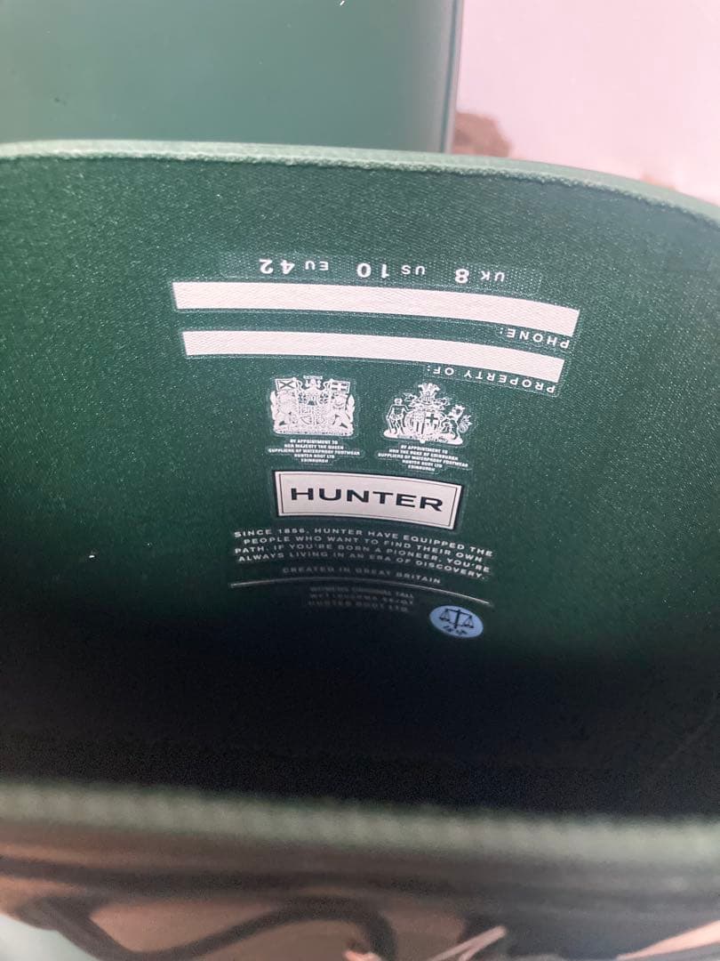 【新品】HUNTER ハンター 長靴 レインブーツ ロングブーツ グリーン 緑