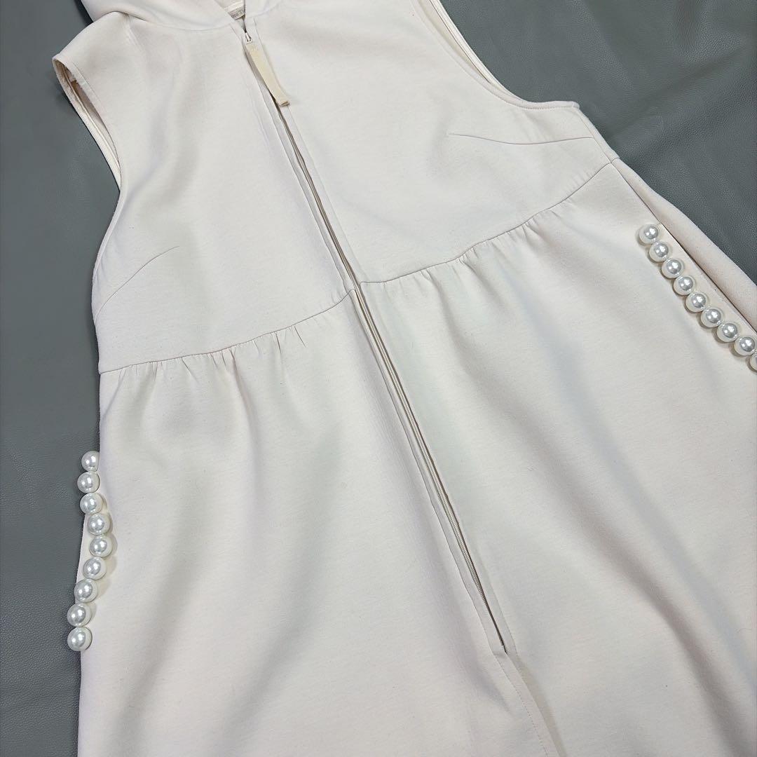 Rose Tiara ローズティアラ パールポケット フード付き ジレ 42