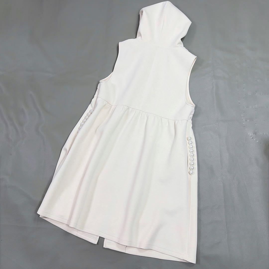 Rose Tiara ローズティアラ パールポケット フード付き ジレ 42