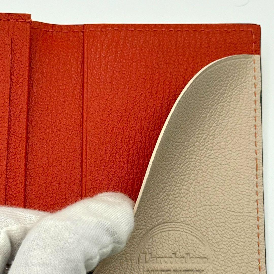 【未使用品】ラルコバレーノ 名刺入れ マルチカラー シボ革 カユニセックス