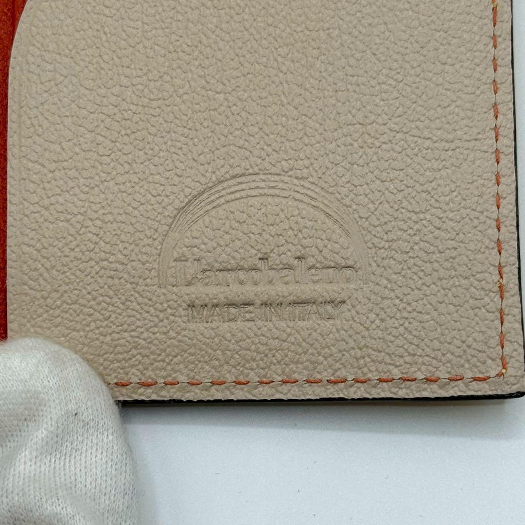 【未使用品】ラルコバレーノ 名刺入れ マルチカラー シボ革 カユニセックス