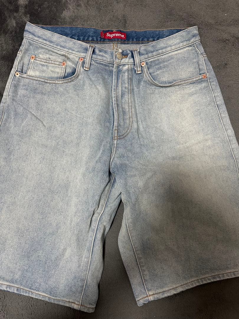 Supreme デニムショートパンツ ライトブルー　サイズ32