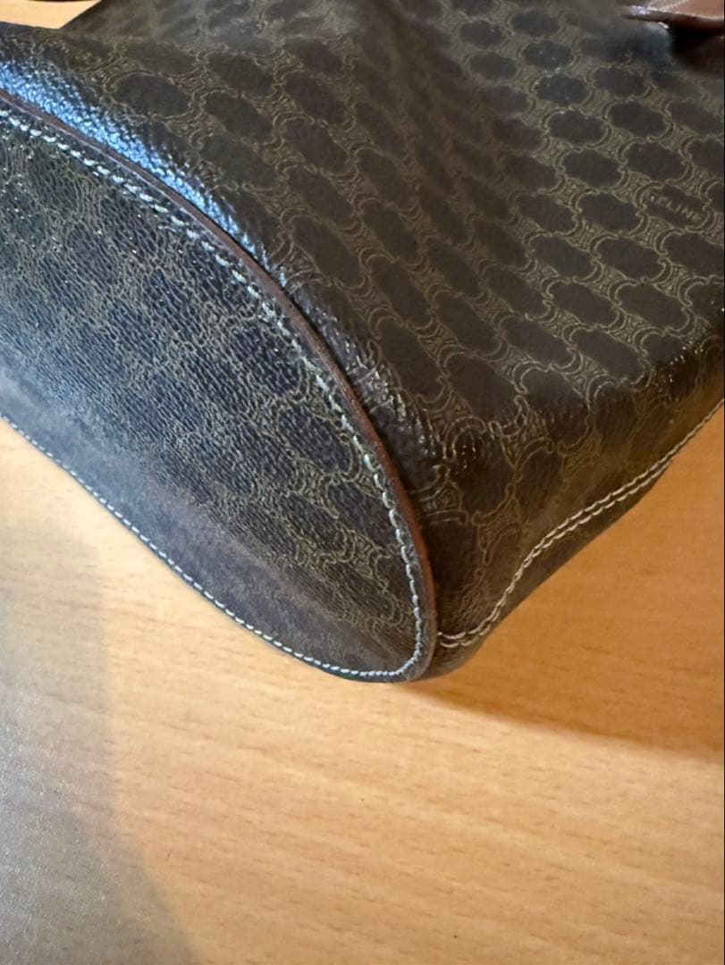 CELINE セリーヌマカダム柄 バケツ型ショルダーバッグヴィンテージ