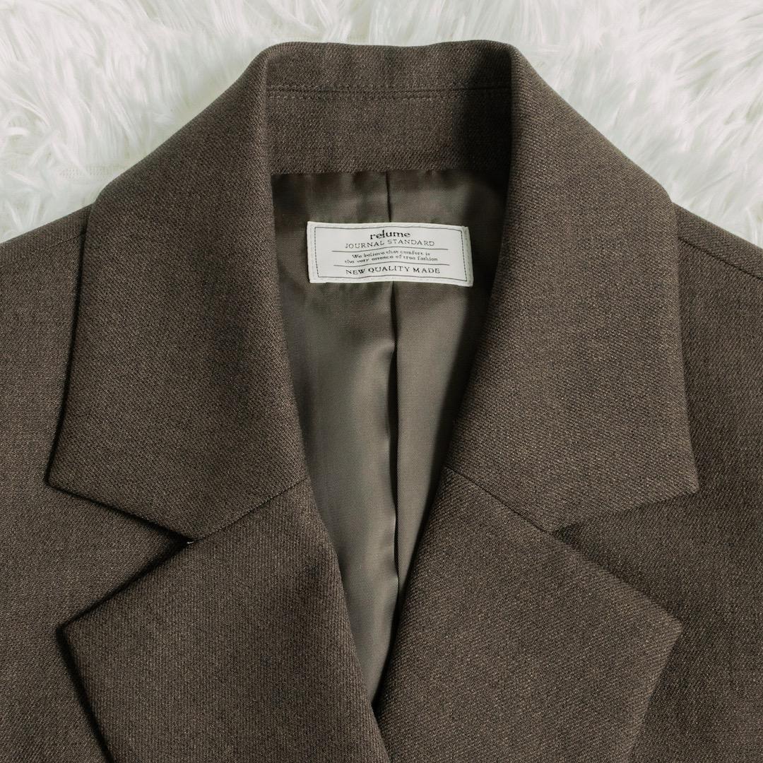 ジャーナルスタンダードレリューム ツイーディーツイルテーラードダブルジャケット