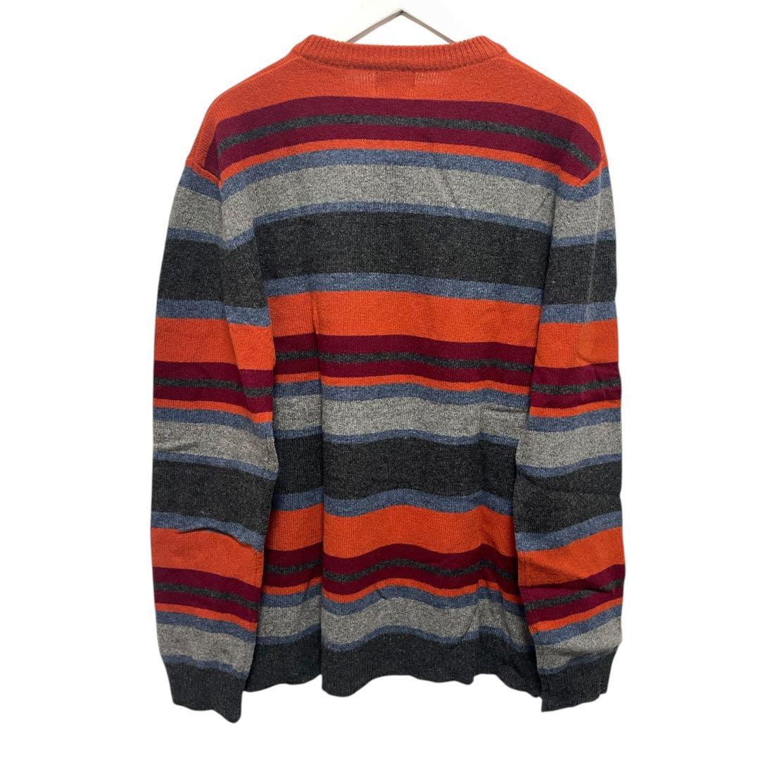 新品 STUSSY ボーダー マルチカラー ウール ニット XL OLD