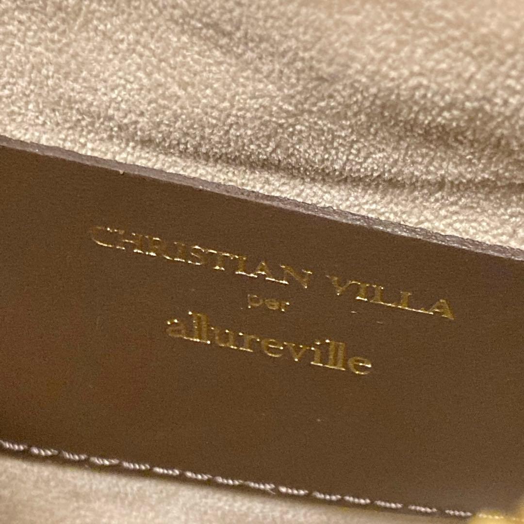 新品 CHRISTIAN VILLA 本革 ハーフムーンバッグ ワンショルダー