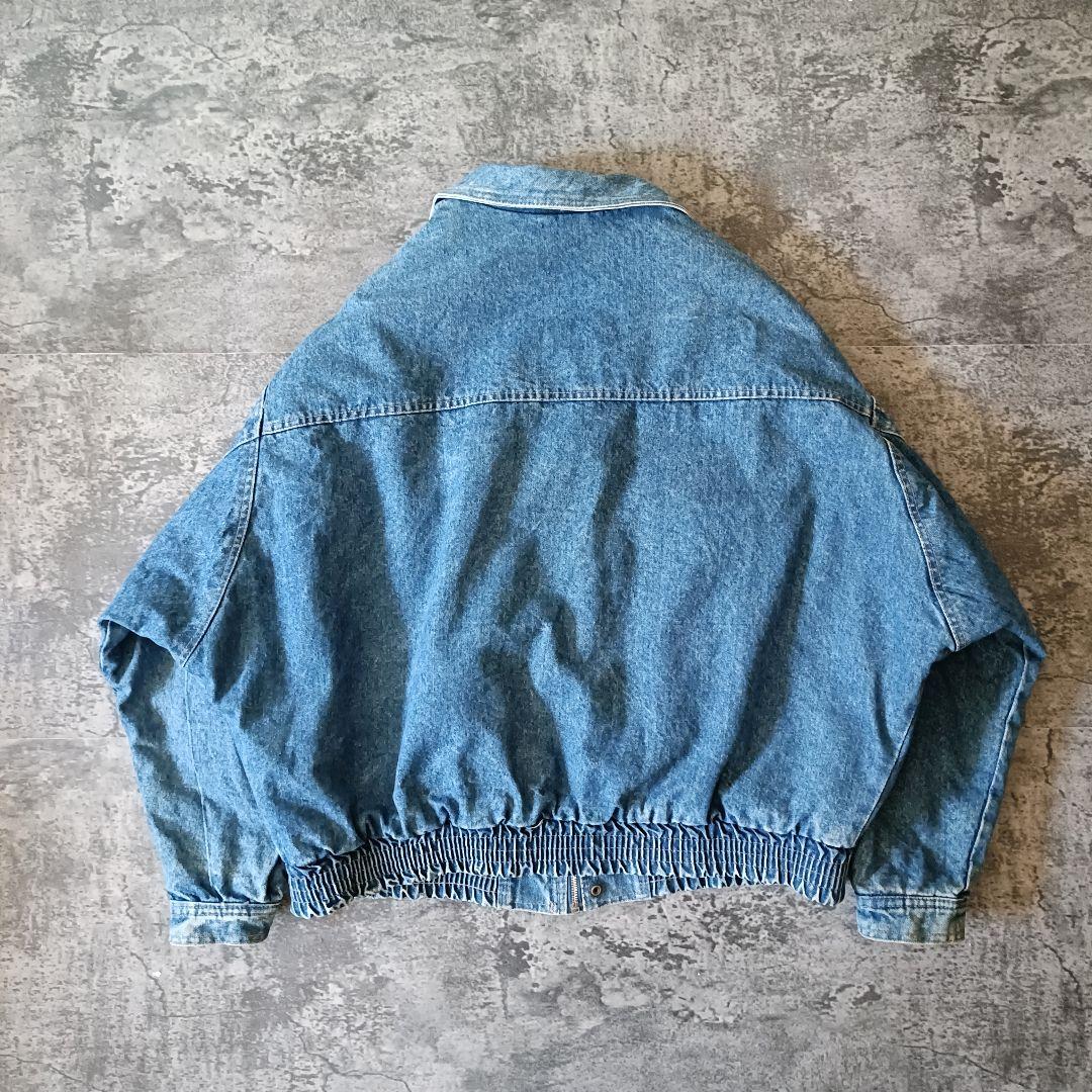 80s ユーロ RACING HORSE オーバーサイズ デニムブルゾン