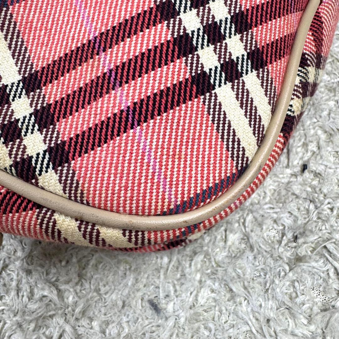 バーバリーブルーレーベル ボディバッグ ウエストポーチ ノバチェック ピンク