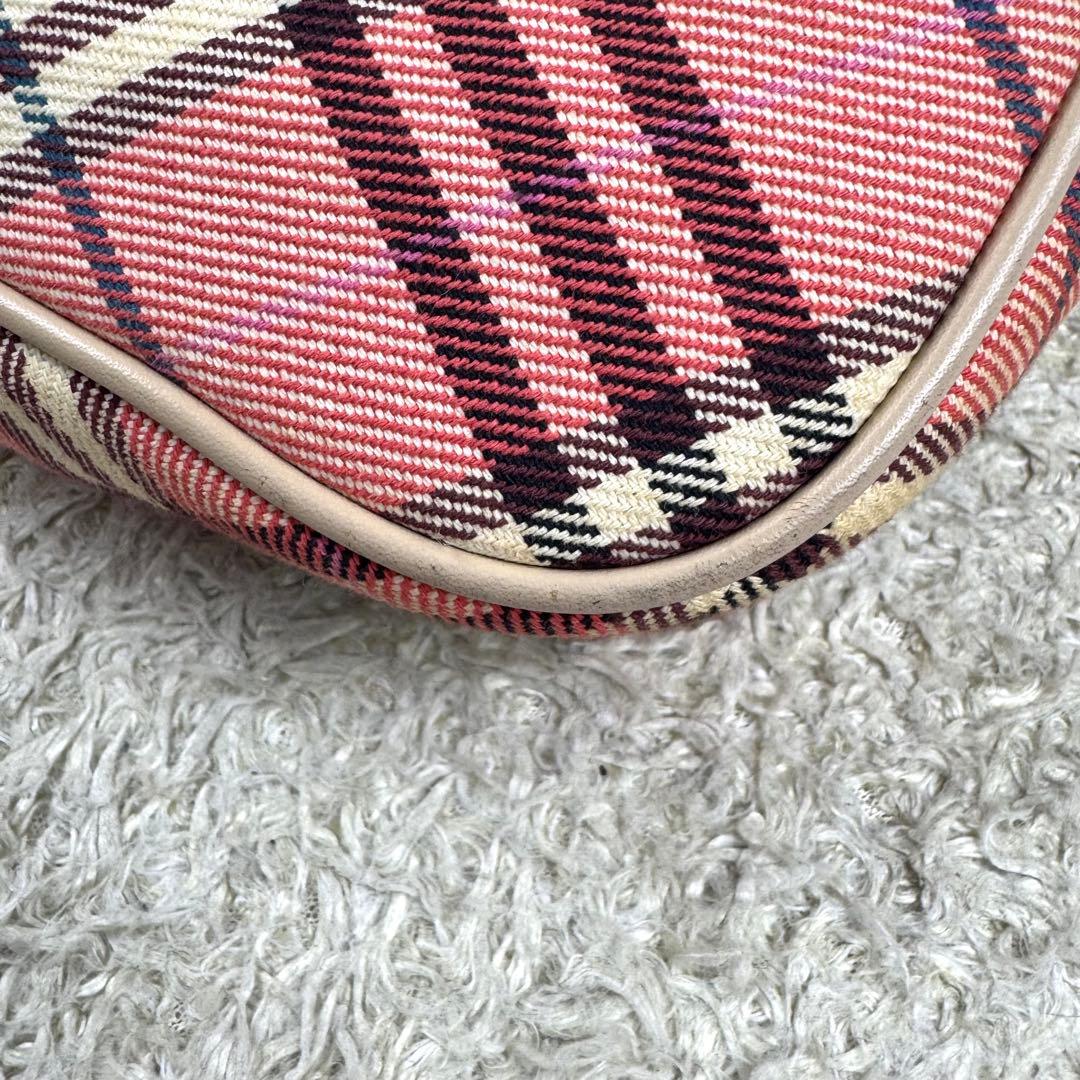 バーバリーブルーレーベル ボディバッグ ウエストポーチ ノバチェック ピンク