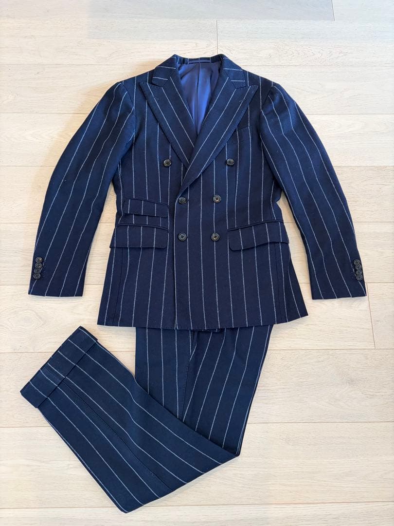 Beams Brillsピンストライプダブルスーツ
