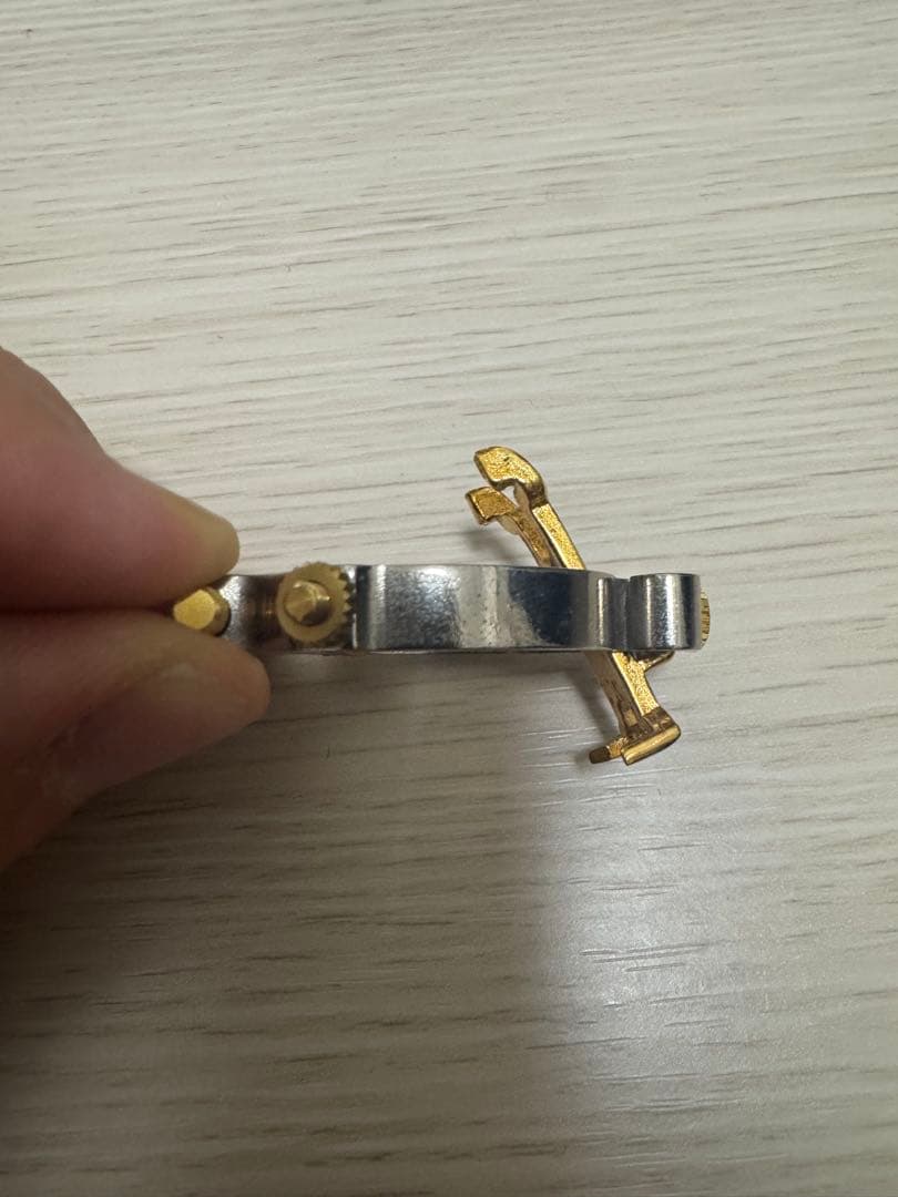 ソプラノサックス　リガチャー　JLV プラチナメッキ