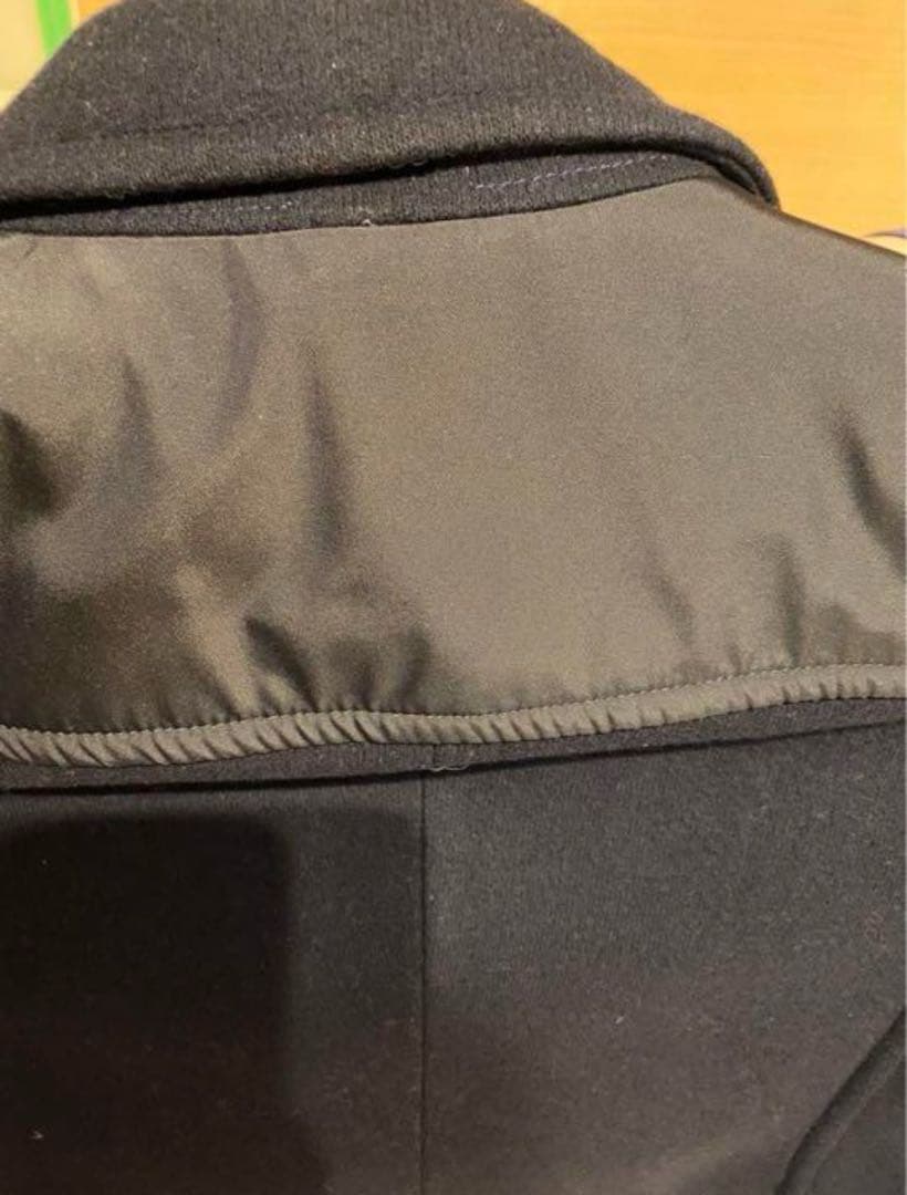 BOSS ネイビー ウール ピーコート ダブルブレスト