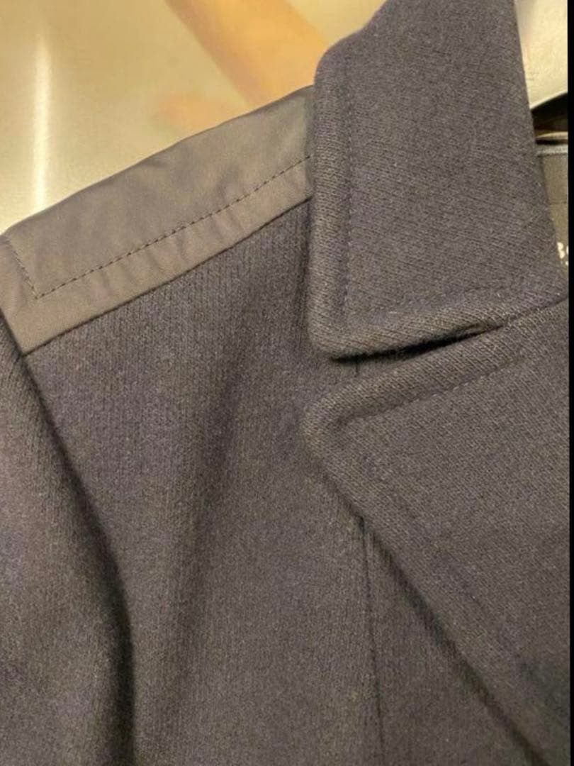 BOSS ネイビー ウール ピーコート ダブルブレスト