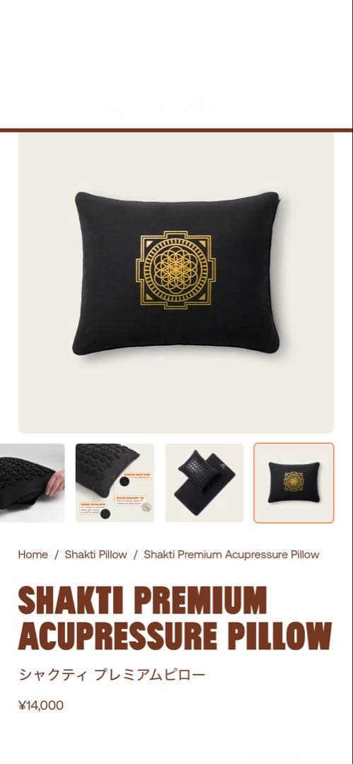 リラクゼーショングッズ Premium Shakti Pillow Level2-Black