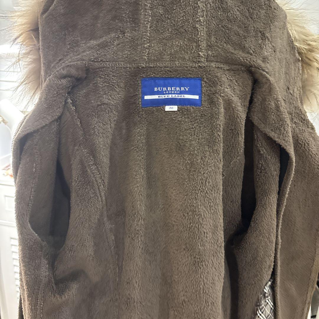 美品✨バーバリー　ブルゾン　パーカー　リアルファー　2way ジップ　y2k