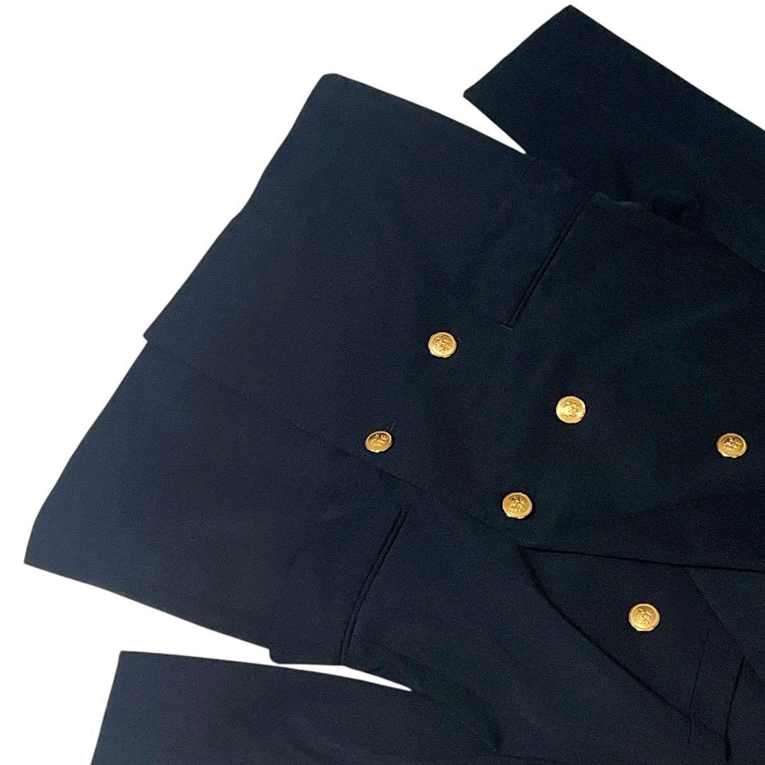 【極美品】アクアスキュータム 紺ブレ 金ボタン ダブルブレスト ジャケット M