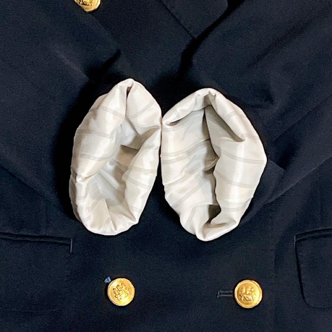 【極美品】アクアスキュータム 紺ブレ 金ボタン ダブルブレスト ジャケット M