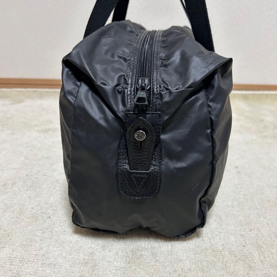 美品　ハンティングワールド　ボストンバッグ　バチュークロス　黒　ナイロン　レザー