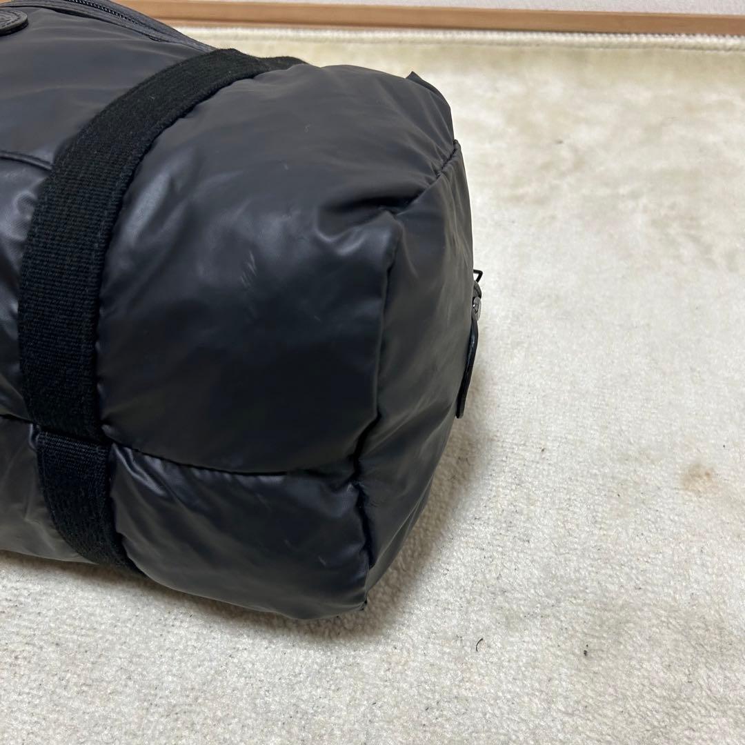 美品　ハンティングワールド　ボストンバッグ　バチュークロス　黒　ナイロン　レザー