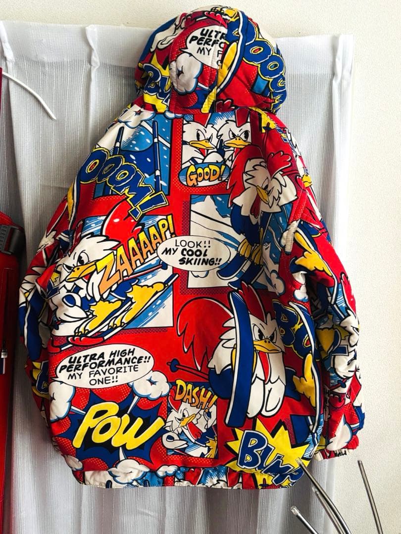 激レア!!ヴィンテージ ellesse リバーシブル　ココリコ　スキーウェア M