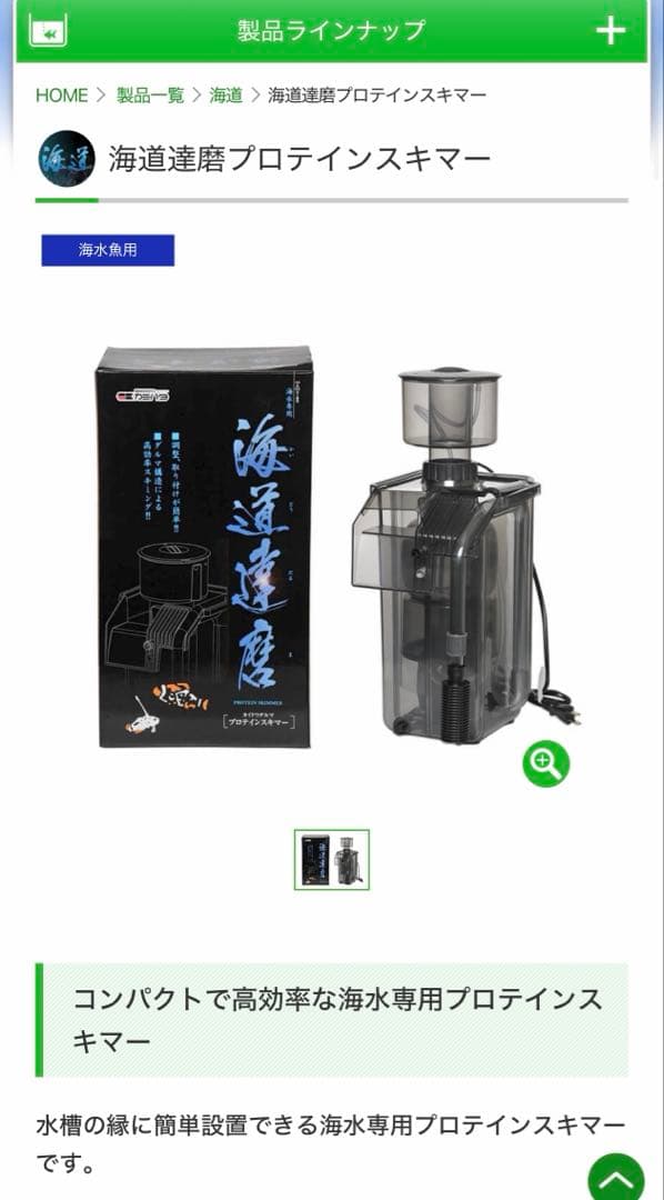 海道達磨　プロテインスキマー