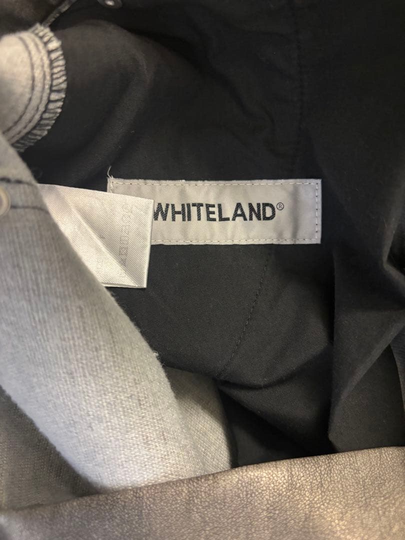 WHITELAND グレー ダブルニー レザー