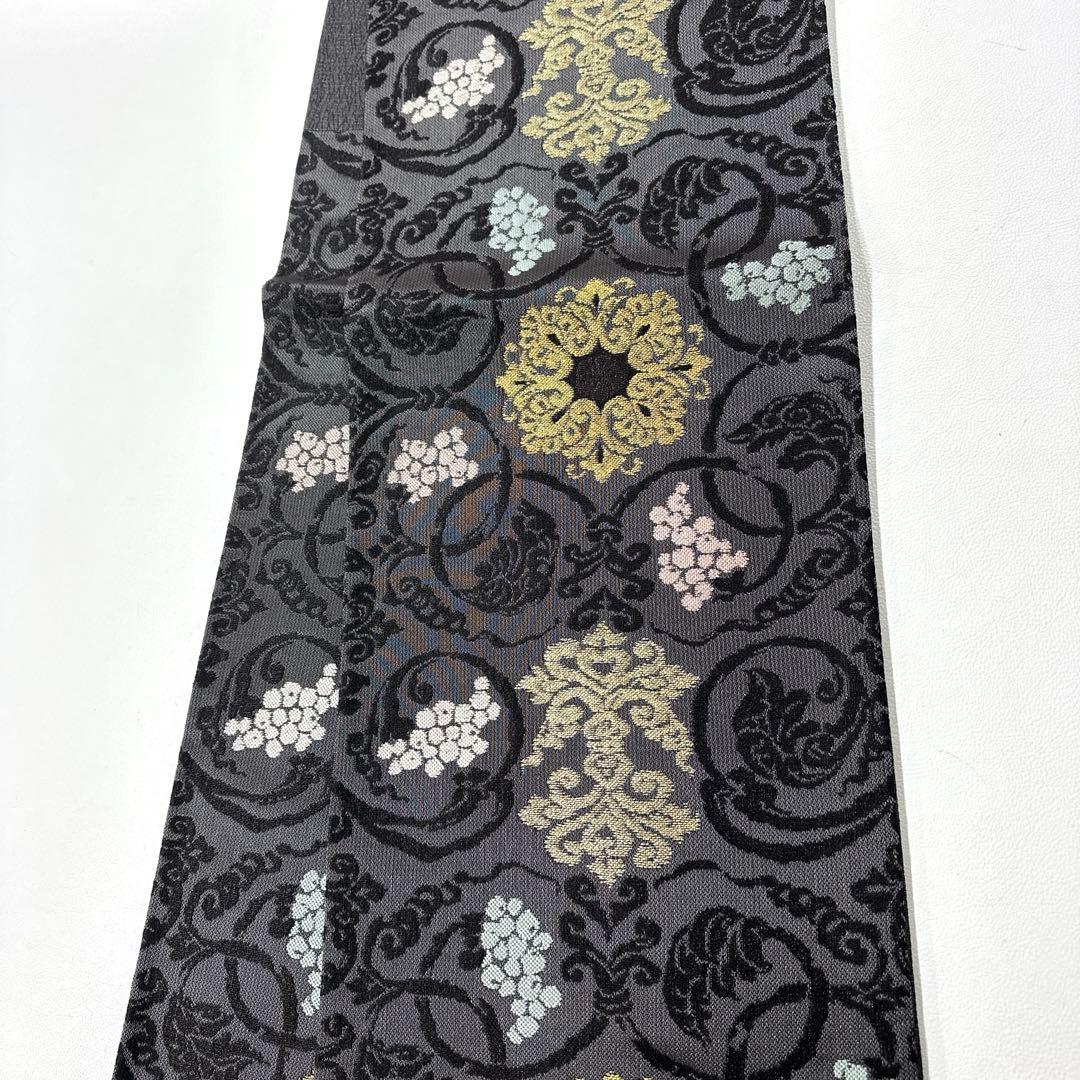 専用帯4718 ●きたむら謹製 高級 正絹 六通 袋帯 華文 花文