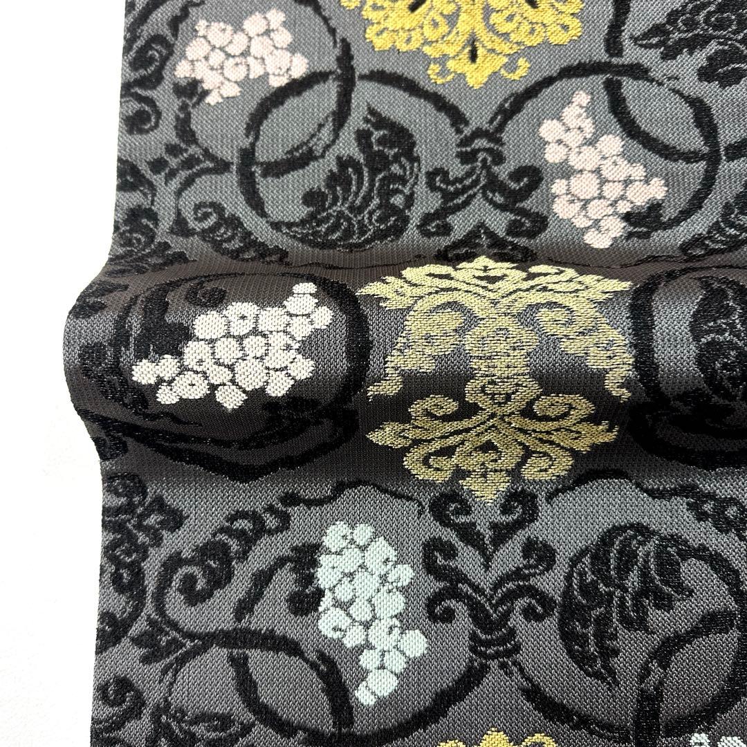 専用帯4718 ●きたむら謹製 高級 正絹 六通 袋帯 華文 花文