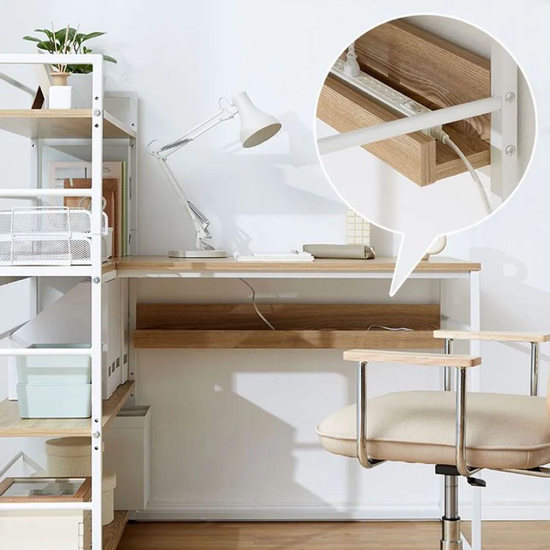 パソコンデスク 本棚付き 収納付き コーナーデスク オフィスデスク LOWYA