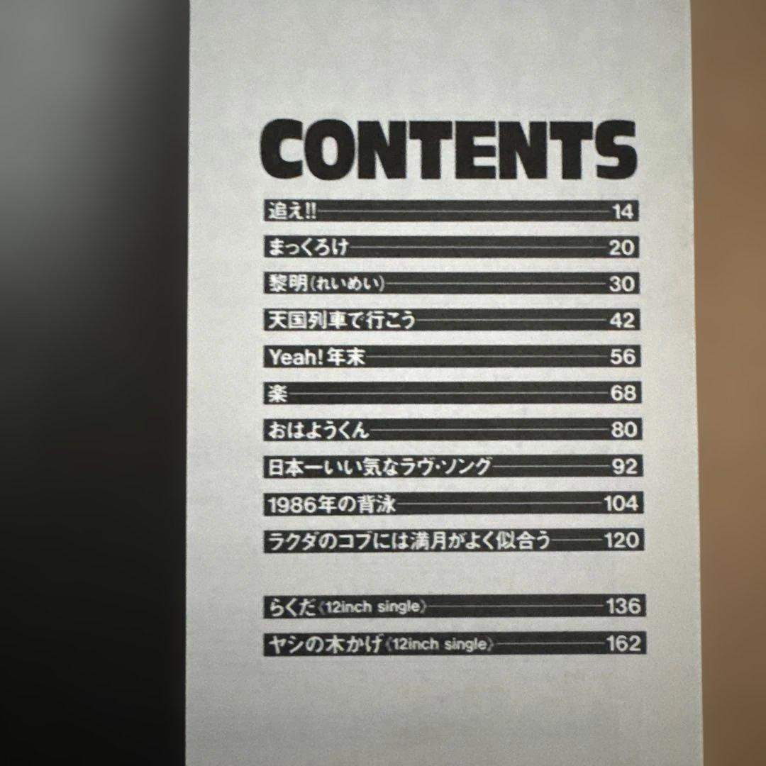 爆風スランプ　楽(RAKU) バンド・スコア 江川ほーじん在籍時